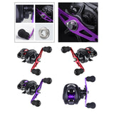 Maxbell High Speed Baitcasting Fishing Reel 6.3:1 Saltwater 8kg Max Drag left red