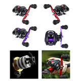 Maxbell High Speed Baitcasting Fishing Reel 6.3:1 Saltwater 8kg Max Drag left red