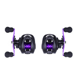 Maxbell High Speed Baitcasting Fishing Reel 6.3:1 Saltwater 8kg Max Drag Blue Left Hand