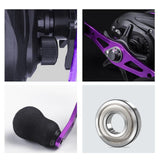 Maxbell High Speed Baitcasting Fishing Reel 6.3:1 Saltwater 8kg Max Drag Blue Left Hand