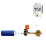 Maxbell Gas Tank Refill Adapter Solid Brass Canister Accessories for Outdoor Picnic