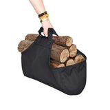 Maxbell Firewood Carrier Bag Reusable Comfortable Oxford Cloth Folding for Outdoor