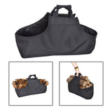 Maxbell Firewood Carrier Bag Reusable Comfortable Oxford Cloth Folding for Outdoor