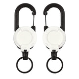 Maxbell Retractable Keychain Durable Lightweight Keyring Lanyard for Backpack Bags Black
