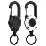Maxbell Retractable Keychain Durable Lightweight Keyring Lanyard for Backpack Bags Black