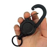 Maxbell Retractable Keychain Durable Lightweight Keyring Lanyard for Backpack Bags Black