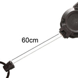 Maxbell Retractable Keychain Durable Lightweight Keyring Lanyard for Backpack Bags Black