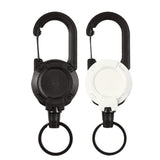 Maxbell Retractable Keychain Durable Lightweight Keyring Lanyard for Backpack Bags Black