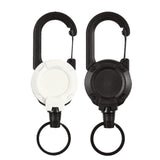 Maxbell Retractable Keychain Durable Lightweight Keyring Lanyard for Backpack Bags Black