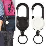 Maxbell Retractable Keychain Durable Lightweight Keyring Lanyard for Backpack Bags Black