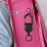 Maxbell Retractable Keychain Durable Lightweight Keyring Lanyard for Backpack Bags Black