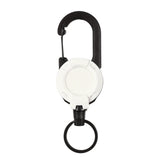 Maxbell Retractable Keychain Durable Lightweight Keyring Lanyard for Backpack Bags White