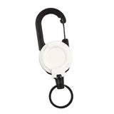Maxbell Retractable Keychain Durable Lightweight Keyring Lanyard for Backpack Bags White