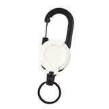 Maxbell Retractable Keychain Durable Lightweight Keyring Lanyard for Backpack Bags White