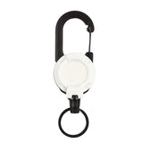 Maxbell Retractable Keychain Durable Lightweight Keyring Lanyard for Backpack Bags White