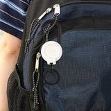 Maxbell Retractable Keychain Durable Lightweight Keyring Lanyard for Backpack Bags White