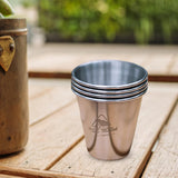 Maxbell Set of 4 Camping Mug Outdoor Reusable Pottery Mug Small 50ml coffee Tumbler