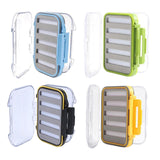 Maxbell Slit Foam Fly Fishing Lure Box 3x1.3x4inch Accessories Snap Tight latches Black