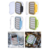 Maxbell Slit Foam Fly Fishing Lure Box 3x1.3x4inch Accessories Snap Tight latches Black