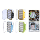 Maxbell Slit Foam Fly Fishing Lure Box 3x1.3x4inch Accessories Snap Tight latches Black
