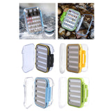 Maxbell Slit Foam Fly Fishing Lure Box 3x1.3x4inch Accessories Snap Tight latches Black