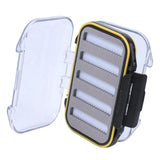 Maxbell Slit Foam Fly Fishing Lure Box 3x1.3x4inch Accessories Snap Tight latches Black