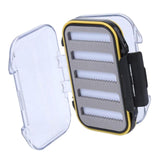 Maxbell Slit Foam Fly Fishing Lure Box 3x1.3x4inch Accessories Snap Tight latches Black