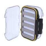 Maxbell Slit Foam Fly Fishing Lure Box 3x1.3x4inch Accessories Snap Tight latches Black