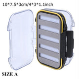 Maxbell Slit Foam Fly Fishing Lure Box 3x1.3x4inch Accessories Snap Tight latches Black