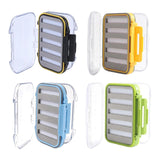 Maxbell Slit Foam Fly Fishing Lure Box 3x1.3x4inch Accessories Snap Tight latches Black