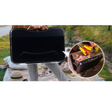 Maxbell Charcoal Grill Camping Tool Suitcase Shaped Portable for Picnic Backyard 30x20cm Black