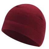 Maxbell Windproof Skull Hat Men Lightweight Winter Beanie for Basketball Hiking Dark Red