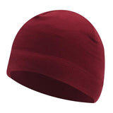 Maxbell Windproof Skull Hat Men Lightweight Winter Beanie for Basketball Hiking Dark Red