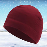 Maxbell Windproof Skull Hat Men Lightweight Winter Beanie for Basketball Hiking Dark Red