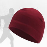 Maxbell Windproof Skull Hat Men Lightweight Winter Beanie for Basketball Hiking Dark Red