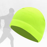 Maxbell Windproof Skull Hat Men Lightweight Winter Beanie for Basketball Hiking Fluorescent Green