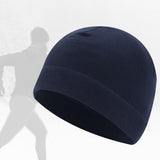 Maxbell Windproof Skull Hat Men Lightweight Winter Beanie for Basketball Hiking Navy Blue