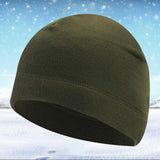 Maxbell Windproof Skull Hat Men Lightweight Winter Beanie for Basketball Hiking Dark Green