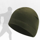 Maxbell Windproof Skull Hat Men Lightweight Winter Beanie for Basketball Hiking Dark Green