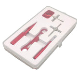 Maxbell Fishing Reel Repair Tool Kit Durable Metal Multi Use for Outdoor Activities Red