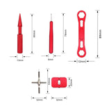Maxbell Fishing Reel Repair Tool Kit Durable Metal Multi Use for Outdoor Activities Red