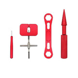 Maxbell Fishing Reel Repair Tool Kit Durable Metal Multi Use for Outdoor Activities Red