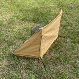 Maxbell Windproof Camping Windshield Canvas Barbecue Privacy Grills Cooking bonfires Khaki