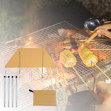 Maxbell Windproof Camping Windshield Canvas Barbecue Privacy Grills Cooking bonfires Khaki