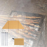 Maxbell Windproof Camping Windshield Canvas Barbecue Privacy Grills Cooking bonfires Khaki