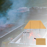 Maxbell Windproof Camping Windshield Canvas Barbecue Privacy Grills Cooking bonfires Khaki