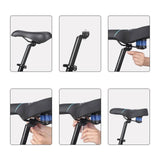 Maxbell Mountain Bike Seat Cushion Shock Absorbing for Cycling Parts Road Bikes Black