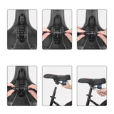 Maxbell Mountain Bike Seat Cushion Shock Absorbing for Cycling Parts Road Bikes Black