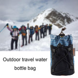 Maxbell Water Bottle Holder with Drawstring Pouch Bags Hydration Carrier Blue