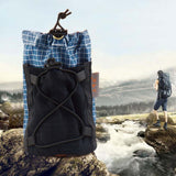 Maxbell Water Bottle Holder with Drawstring Pouch Bags Hydration Carrier Blue